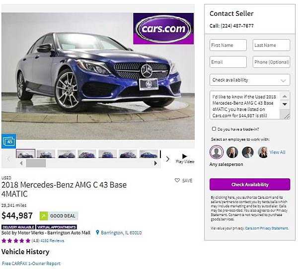 ​​美國外匯車購車網站推薦! 外匯車購車網站有哪些?如何在美國​CARS.COM 、AUTOTRADER購車網站上找車呢? M-Benz AMG C43外匯車代購回台價格划算嗎? LA-桃園車庫 如何代購M-Benz AMG C43外匯車? M-Benz AMG C43外匯車與台灣總代理價格差多少呢? M-Benz AMG C43外匯車規格、馬力、油耗、配備介紹~ LA-桃園車庫 協助客戶代購M-Benz AMG C43流程分享~LA-桃園車庫代購外匯W205 賓士M-Benz AMG C43 回台價格會划算嗎?賓士W205 AMG C43 外匯車代購回台價格划算嗎? LA-桃園車庫 如何代購M-Benz AMG C43外匯賓士 W205 AMG C43外匯車與台灣總代理價格差多少呢?M-Benz AMG C43外匯車規格、馬力、油耗、配備介紹~ LA-桃園車庫 協助客戶代購M-Benz AMG C43流程分享~桃園、台北、新竹、北部地區有推薦的外匯車商嗎? LA桃園車庫是台灣Mobile01、PTT網友推薦的外匯車商之一~為什麼大家都要推薦LA-桃園車庫外匯車商代購外匯車呢?LA-桃園車庫評價又是如何？LA-桃園車庫是黑心車商嗎？